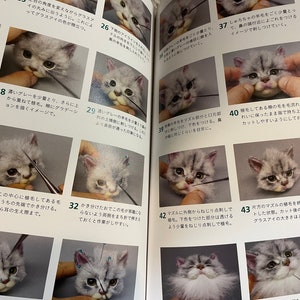 I LOVE to make them mine Needle Felt Realistic KITTENS and CATS Japanese Craft Book image 10