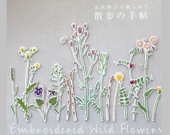 Kazuko Aoki Embroidered Wild Flowers -  Japanese Craft Book