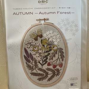 Yumiko Higuchi Embroidery Kit Autumn forest  by DMC - Japanese Craft Kit