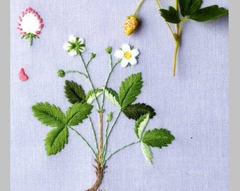 Kazuko Aoki Embroidered Garden Flowers - Japanese Craft Book MM