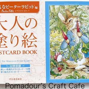 Peter Rabbit Malbuch im Postkartenformat - Japanisches Malbuch