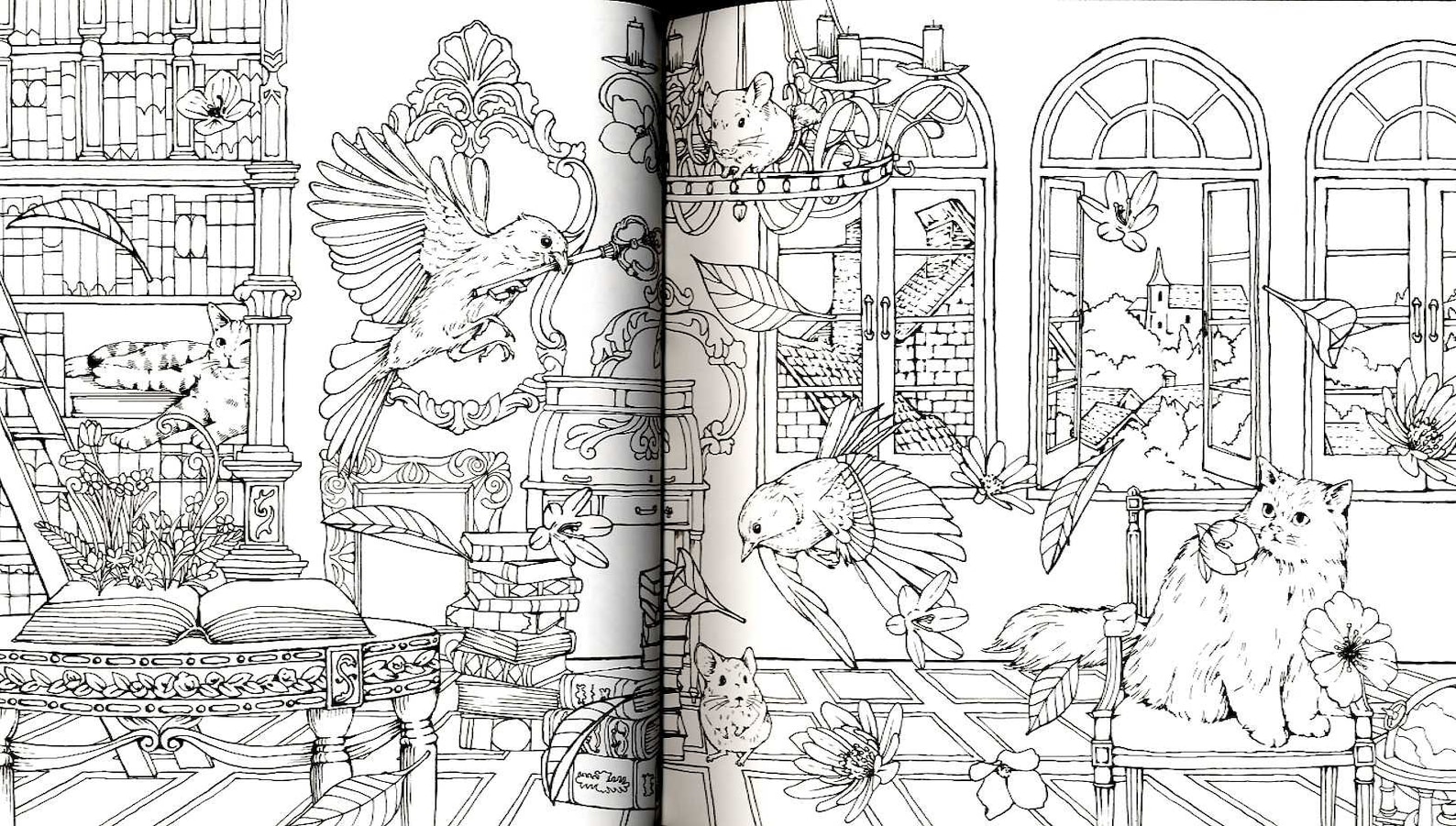 Rhapsody in the Forest Japanese Coloring Book by Kanoko | Etsy