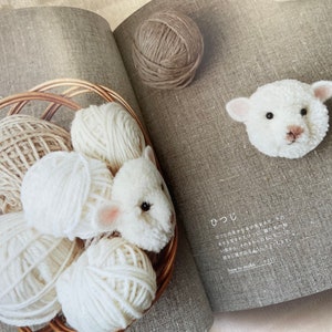 Cute Pom Pom ANIMALS by Trikotri Japanese Craft Book MM image 10