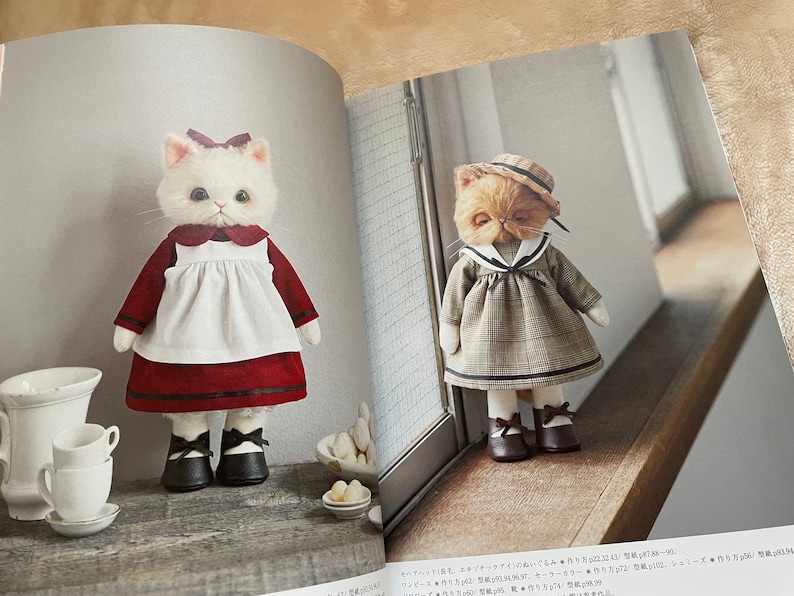 DRESS Up Stuffed Animal Cats Japanese Craft Book image 2