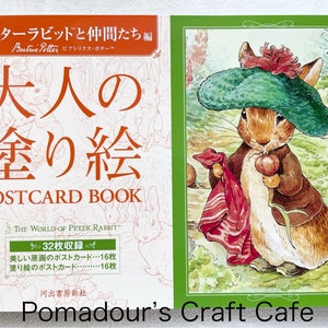 Peter Rabbit Malbuch im Postkartenformat - Japanisches Malbuch