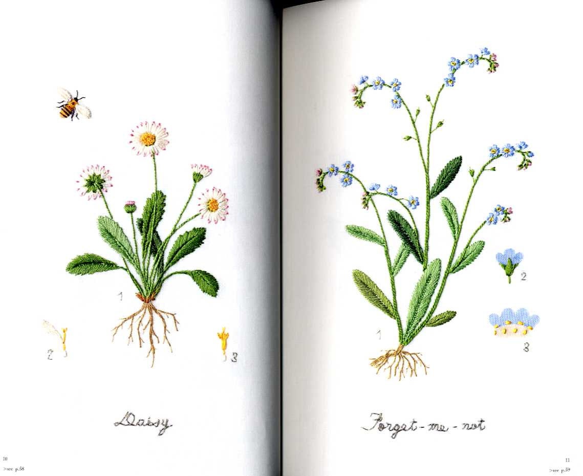Kazuko Aoki Bordado Flores Silvestres-Libro japonés Craft 