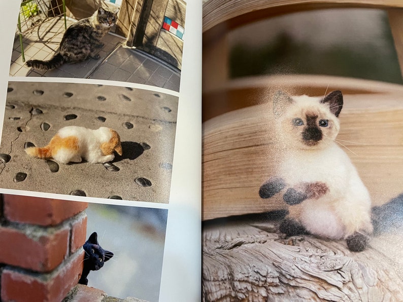 I LOVE to make them mine Needle Felt Realistic KITTENS and CATS Japanese Craft Book image 7