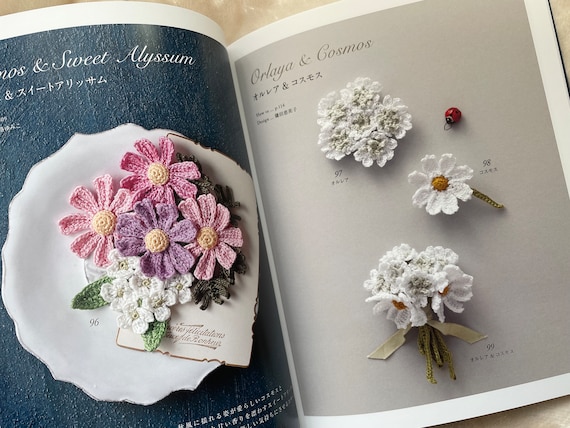 Crochet Flower Corsages - Japanese Craft Book - Etsy