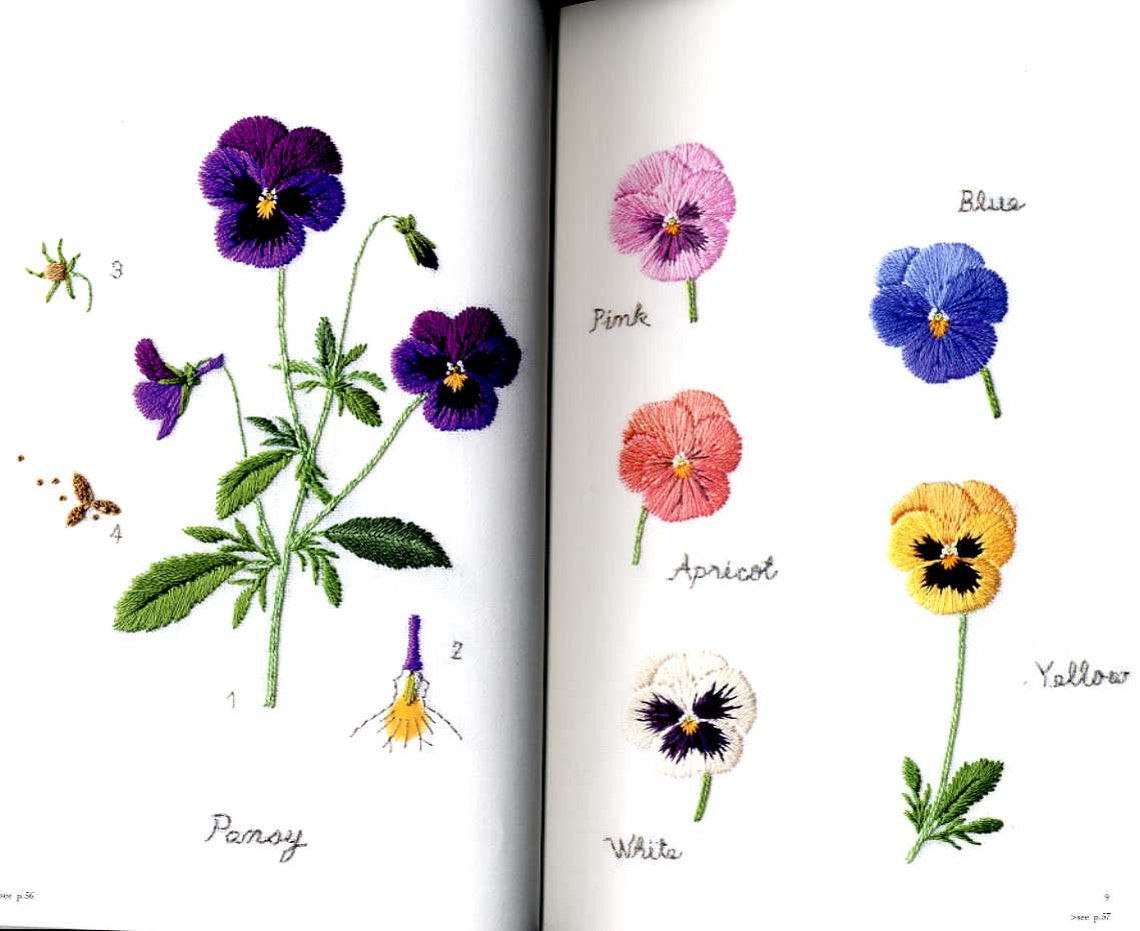 Kazuko Aoki Embroidered Garden Flowers Japanese Craft Book Etsy Canada