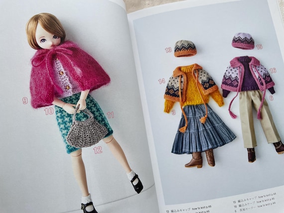 Miniature Doll Knit Collection for 20 to 22cm Dolls - Japanese