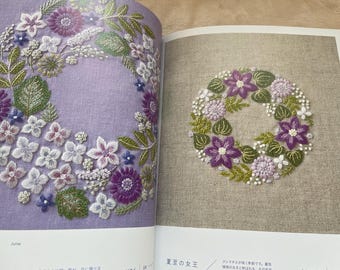 YULAのリースの12ヶ月ボタニカル刺繍 - 日本のクラフトブック - Etsy 日本