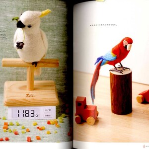 NEEDLE FELT Wool Cute and Realistic Birds Japanese Craft Book image 4