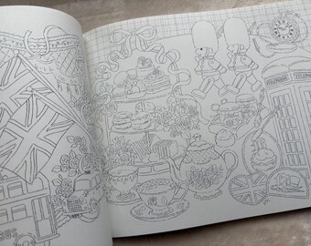 My Travel Memories Coloring Book - Japanese Coloring Book - Etsy