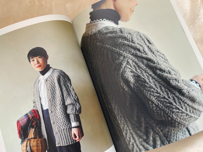 ARAN Knit Clothes that you love in your lifetime Japanese Craft Book image 3