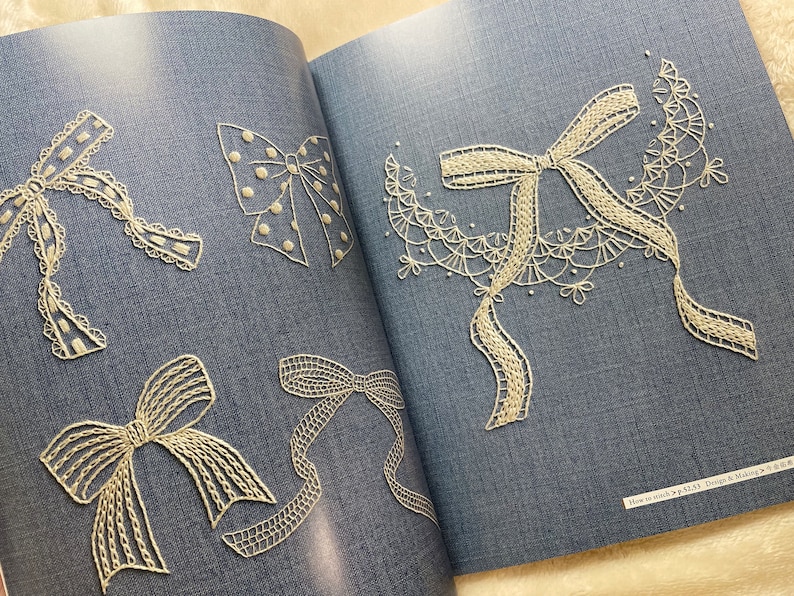 WHITE Work Embroidery Japanese Craft Book image 4