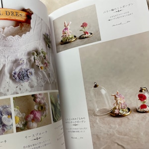 Luna Heavenly Small Flower Crochet Accessories Japanese Craft Pattern Book MM image 6