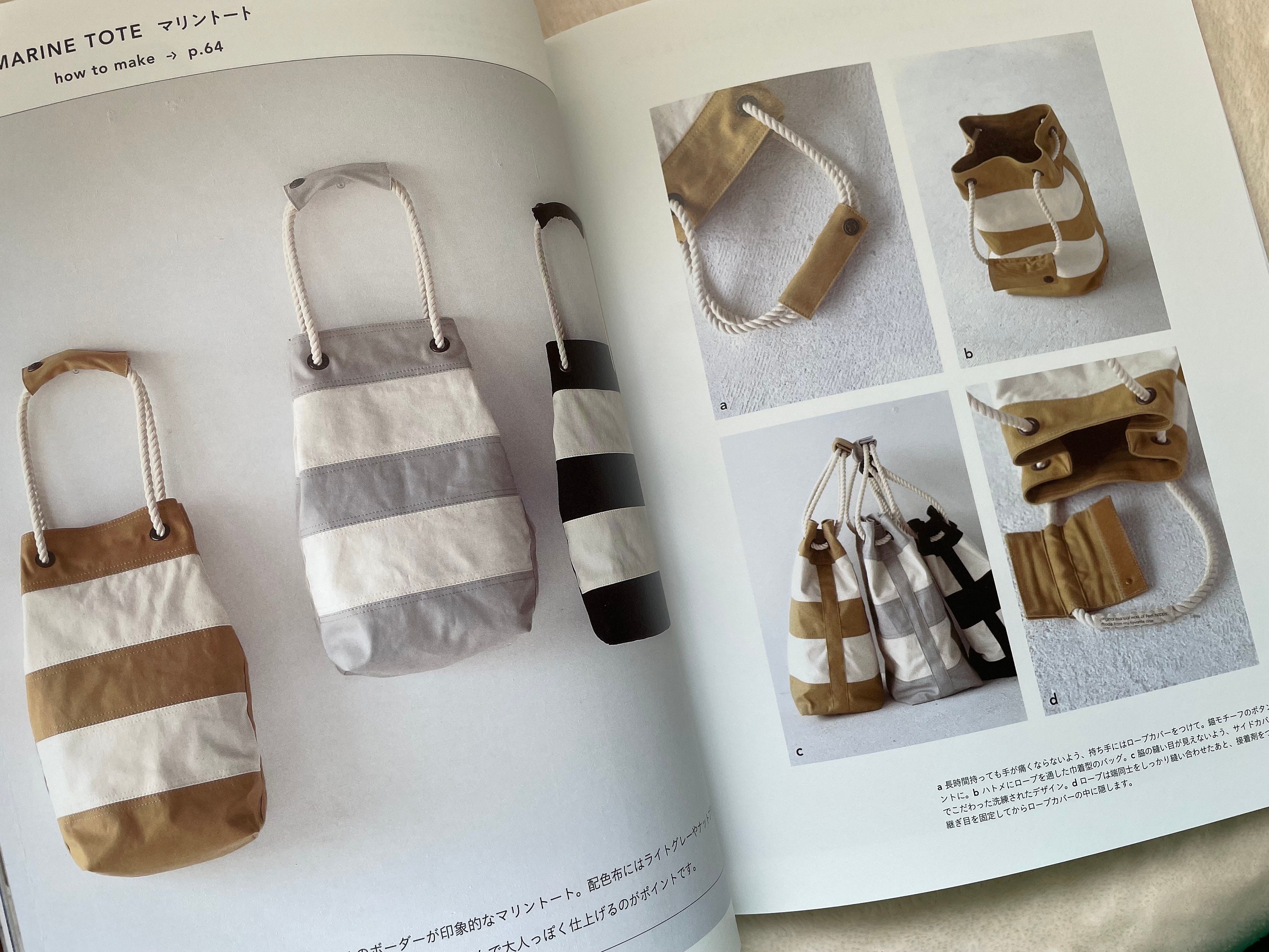 My Everyday Canvas Fabric Bags - Japanese Craft Book - Etsy