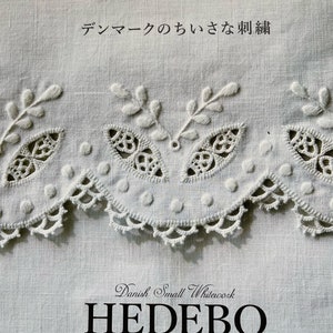 Danish Small White Work Hedebo Traditional Denmark Embroidery - Japanese Craft Book