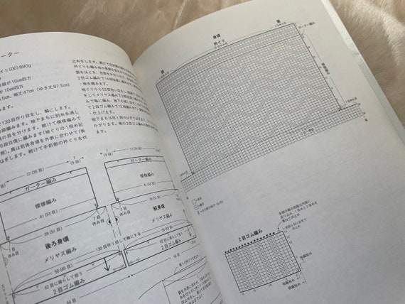 B157s  掛軸「歓喜童子と鈴」治海画　麻布　彩墨画　箱無し　寒山拾得 Yarns and Knitting by Sanae Nasu - Japanese Craft Book - Etsy