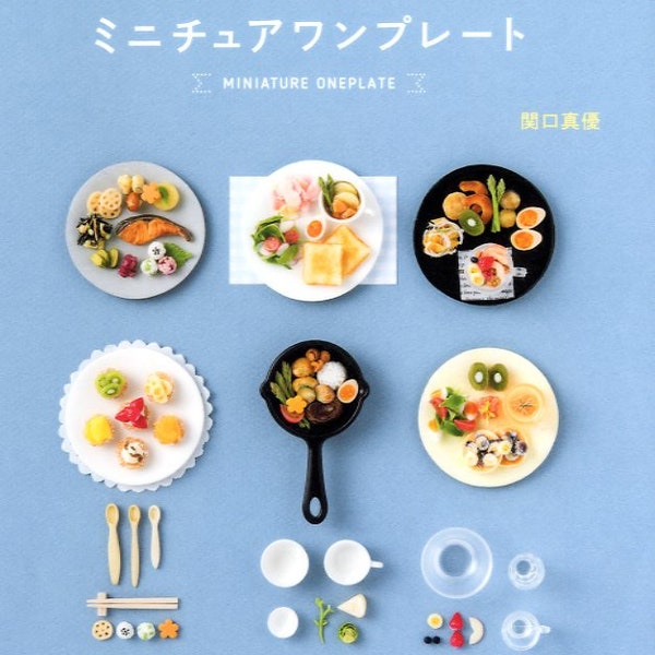 Lovely and Cute Miniature One-Plate Dish Clay Foods - Japanese Craft Book