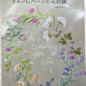 Herb Embroidery on Linen - Japanese Craft Book