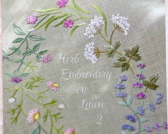 Herb Embroidery on Linen - Japanese Craft Book