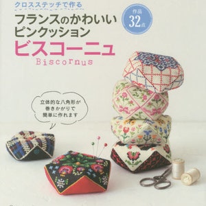 Cross Stitch Pin Cushion French Biscornus  - Japanese Craft Book MM