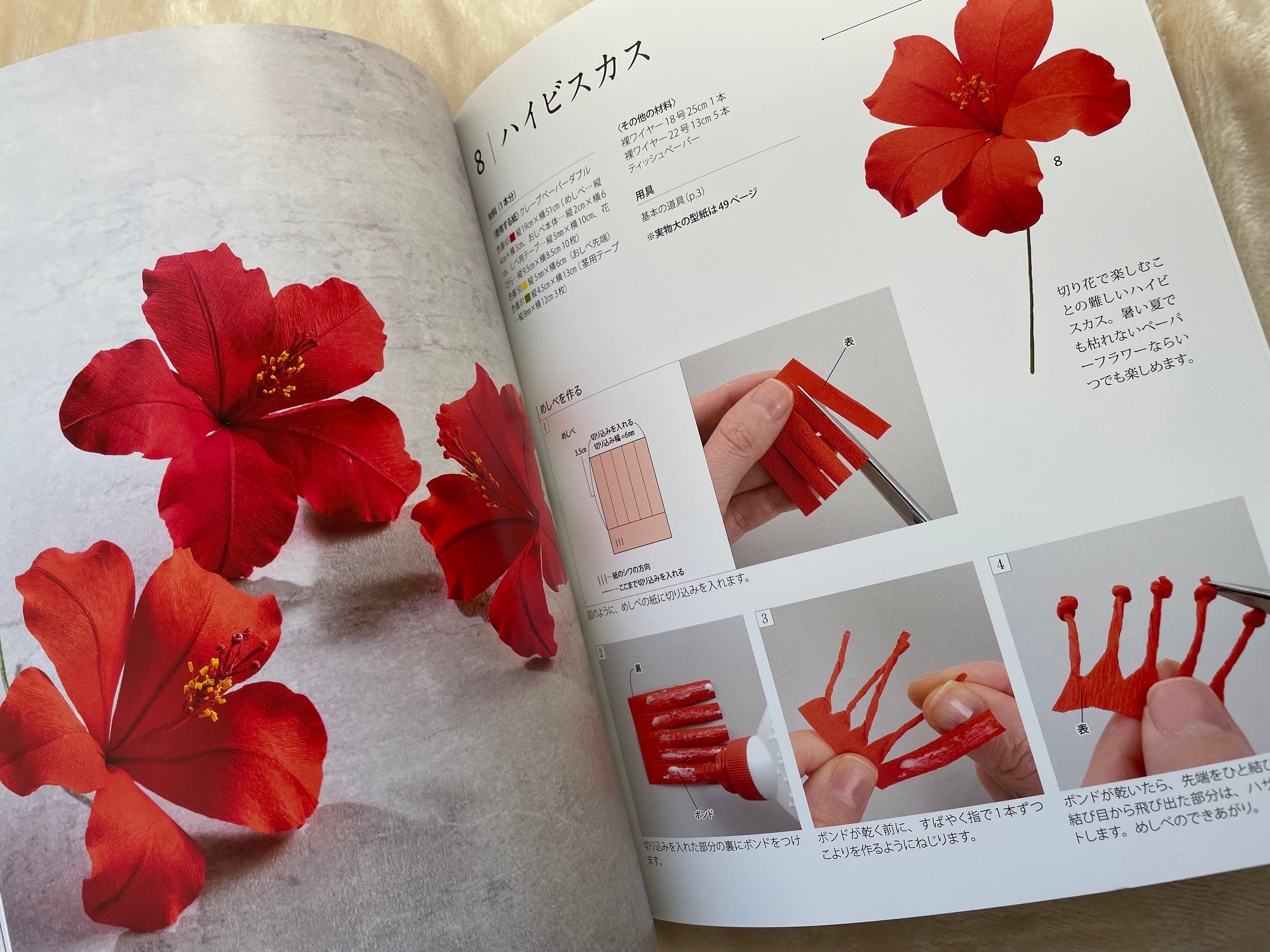 初めてのクレープペーパーフラワー - 日本のクラフトブック - Etsy 日本