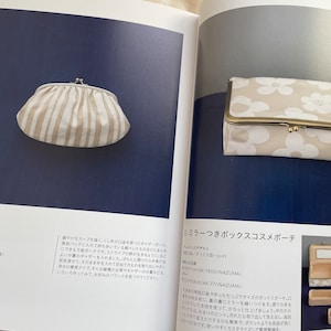 Livre de patrons de sacs à main, pochettes et sacs avec cadre en métal livre d'artisanat japonais image 8