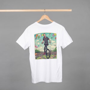 Chris Martin on a unicycle Coldplay Glastonbury Unisex t-shirt - festival tshirt - glastonbury outfit - glastonbury festival