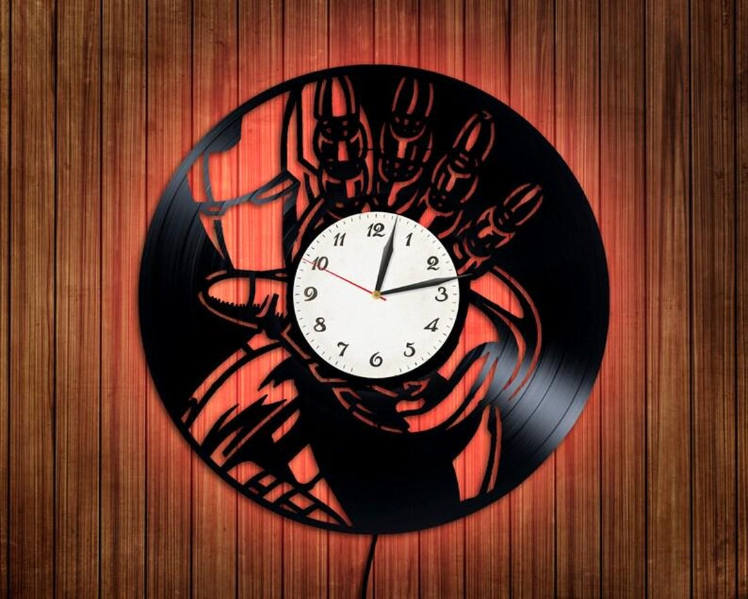 Orologio in vinile Iron Man, regalo di Natale per uomo