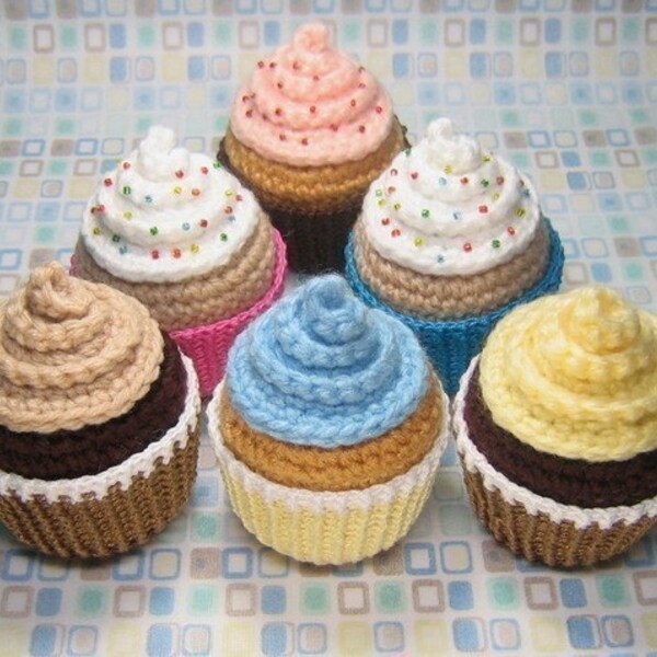 Crochet Pattern - Cupcake - PDF