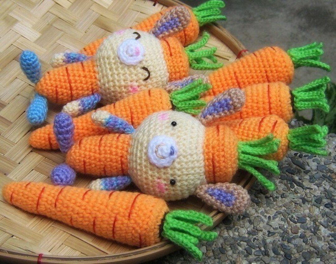 Carrots AND Carrot Bunny - Crochet Pattern - Instant PDF Download - Etsy
