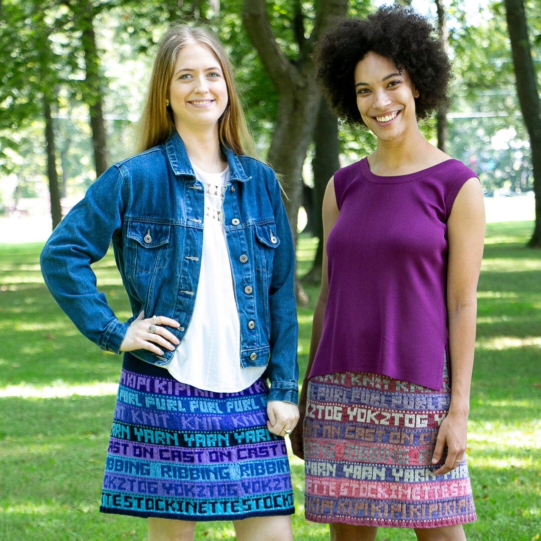 Knitwords Skirt KNITTING PATTERN Etsy