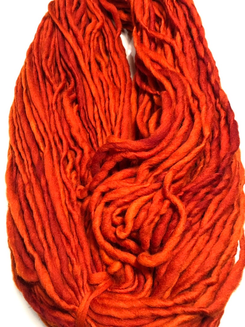Single ply super bulky weight 200yards Handdyed yarn Huge Chunky Yarn Handspun Cheviot Wool