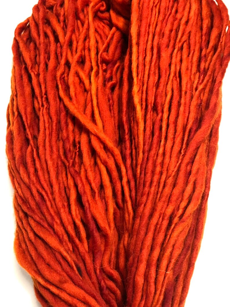 Single ply super bulky weight 200yards Handdyed yarn Huge Chunky Yarn Handspun Cheviot Wool