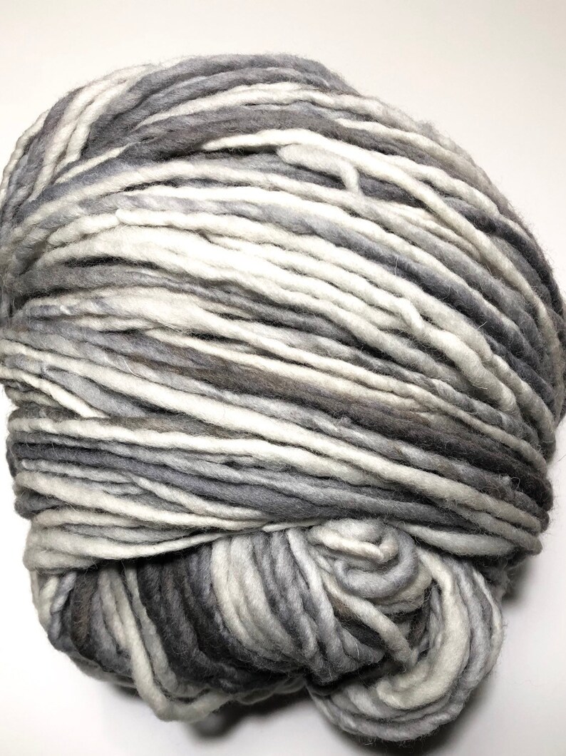 Handspun Yarn Wool Silk Blue Bulky Plied Hand Dyed Super Soft Cinderella