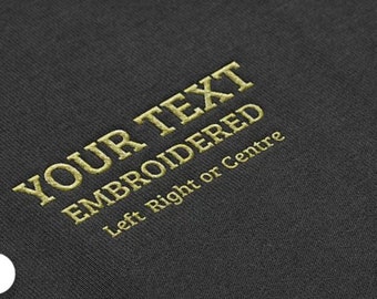 Personalised embroidered T-Shirts