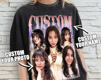 Custom Bootleg Girl friend Rap Tee, Custom Photo Vintage Shirts, Design Your Own Idea, Graphic Wife Husband Tee, Custom Your Own Bootleg Tee