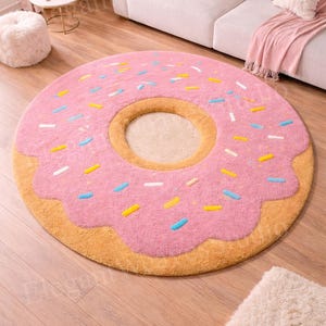 ドーナツ　ラグ　タフティング　ウォールアート　フロアマット Donut rug - Etsy 日本
