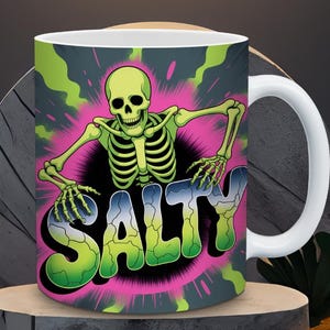 Buy 3D Sugar Skull Mug Wrap PNG – 11oz & 15oz Floral Day‑of‑Dead Sublimation Download