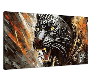 Kevian Rogue panther king art canvas