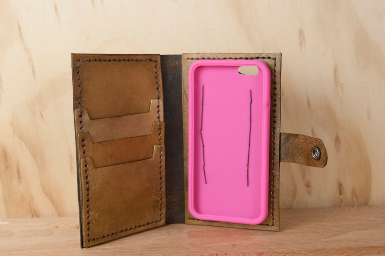 IPhone X Wallet Case Leather Smartphone Case with Wild Roses Etsy