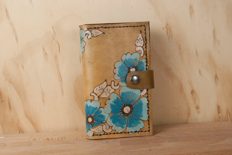 IPhone X Wallet Case Leather Smartphone Case with Wild Roses Etsy