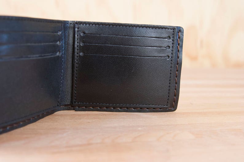 Mens Bifold Wallet Engraved With Personalized Inscription Etsy