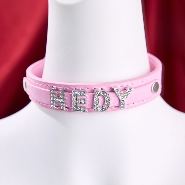 Personalized Letter Collar Necklace For Woman,Women Cosplay Daddy's Girl Choker,Collar Necklace For Party,Collar With Silver Letters Choker