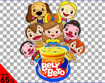 Bely Beto and Friends Birthday Cake Image PNG for T-shirt, Sticker, Cake Topper