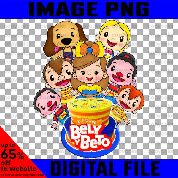 Bely Beto and Friends Birthday Cake Image PNG for T-shirt, Sticker, Cake Topper
