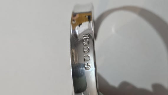 Vintage GUCCI Solid Sterling Silver 925 Made in Italy Cuff Bangle
