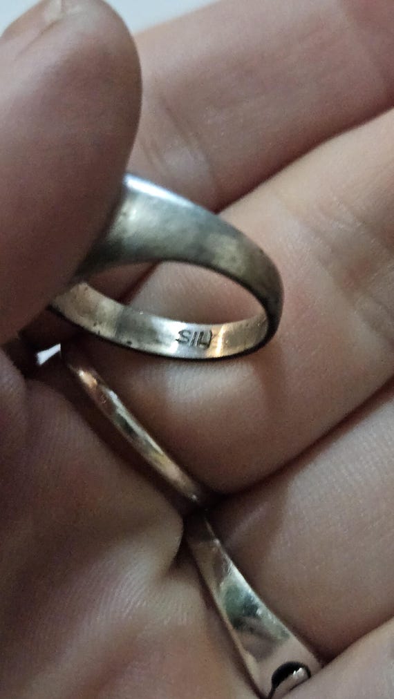 Vintage Solid Silver Celtic Cross Ring Christian … - image 4